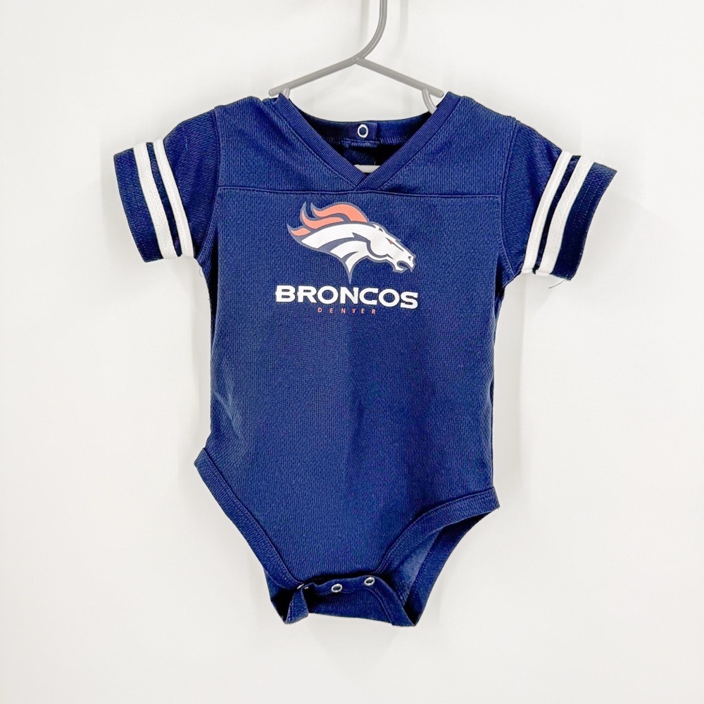 NFL Broncos Blue Baby One Piece